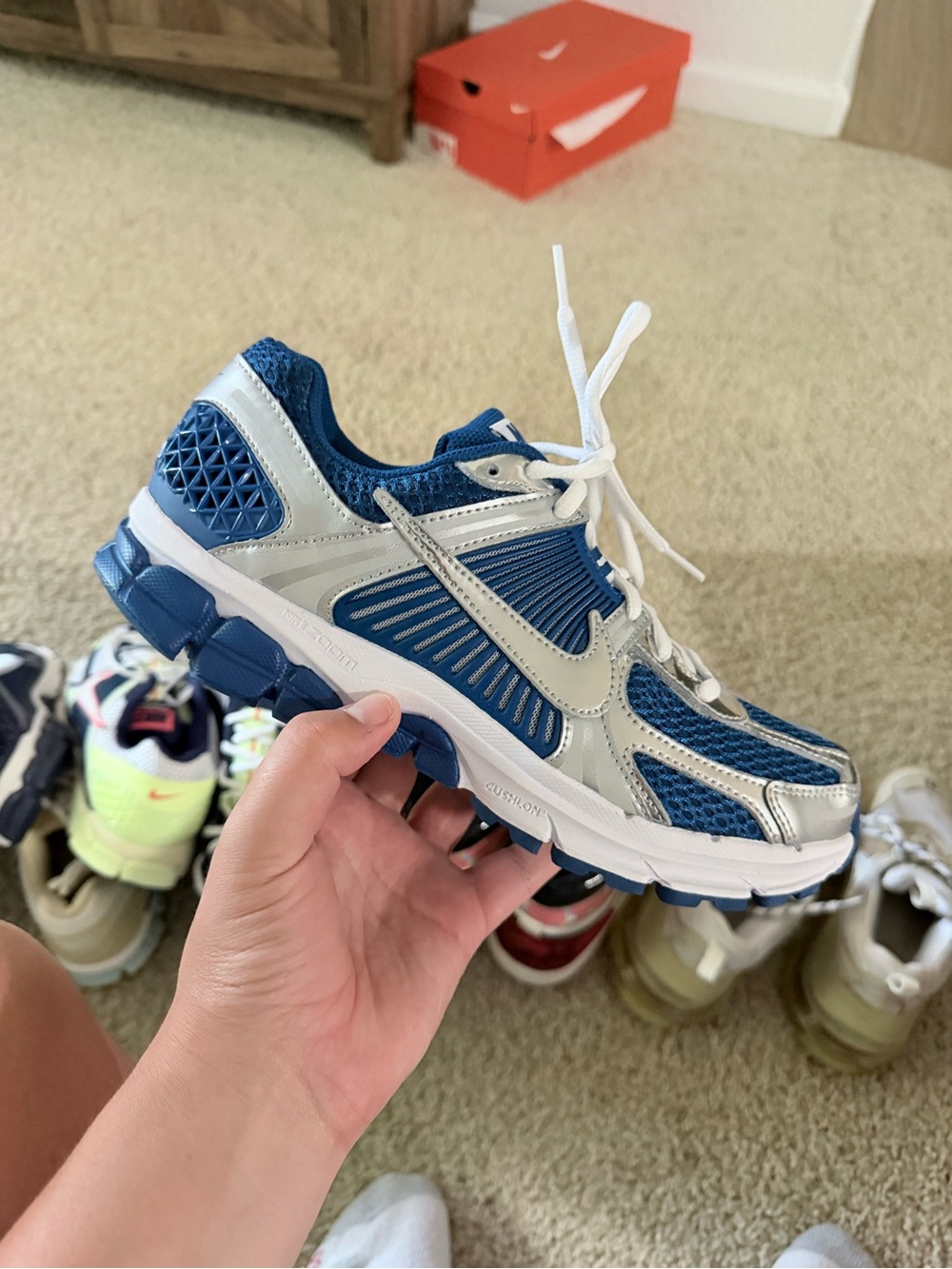 Nike Vomero 5 blue and silver